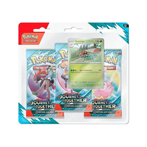 Pokemon TCG: Journey Together Blister Booster Packs (3) - Yanmega Foil Promo Funko Pop - Pop Collectibles