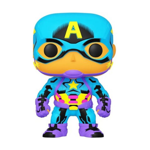 Funko POP! Marvel: Black Light - Captain America (Target Exclusive) Funko Pop
