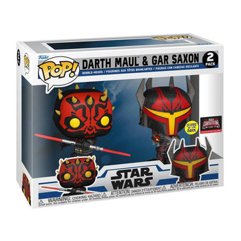 Darth Maul & Gar Saxon (Glow-in-the-dark) Targetcon Exclusive Funko Pop - Pop Collectibles