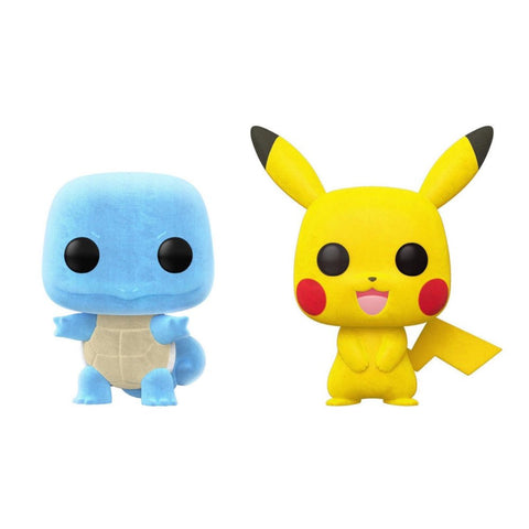 Pokemon (Collector's Box) GameStop Exclusive - Flocked Squirtle and Pikachu Funko Pop - Pop Collectibles