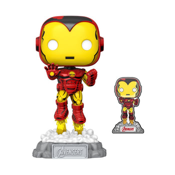 Iron Man (With Pin) Amazon Exclusive Funko Pop - Pop Collectibles