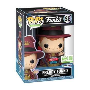 Freddy Funko (Wizard) Funko Pop Box with 2026 Fall Convention sticker