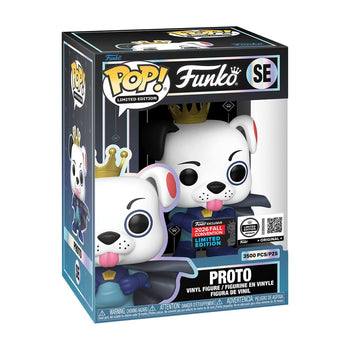 Proto (Superhero) Funko Pop Box with 2026 Fall Convention sticker