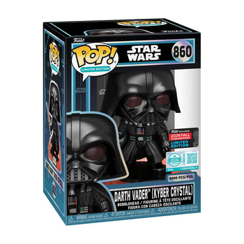 Darth Vader (Kyber Crystal) #860 Funko Pop Box with 2026 Fall Convention sticker