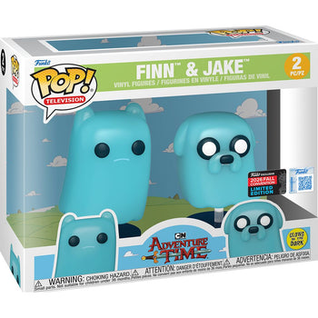 Finn & Jake (Glow) 2-Pack Funko Pop Box with 2026 Fall Convention sticker