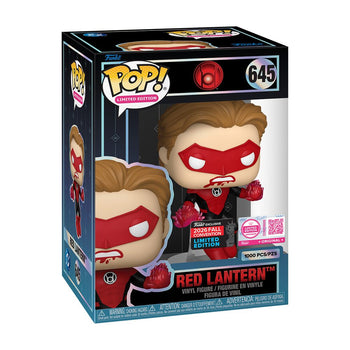 Red Lantern #645 Funko Pop Box with 2026 Fall Convention sticker