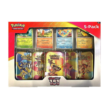 Pokemon TCG: Scarlet & Violet 151 Mini Tins 5 - Pack with Promo Cards (Factory Sealed) Funko Pop - Pop Collectibles