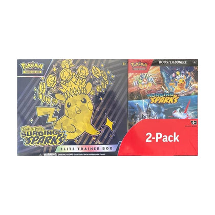 Pokemon TCG: Surging Sparks 2 - Pack Trainer Box and Booster Bundle Funko Pop - Pop Collectibles