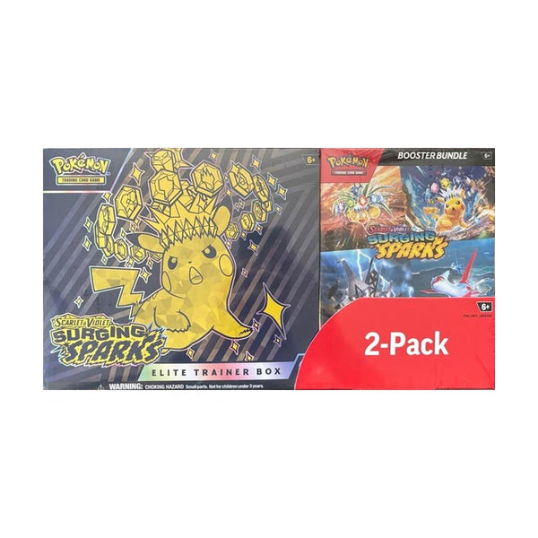 surging sparks booster box pikachu Pokemon TCG: Surging Sparks 2-Pack Trainer Box and Booste