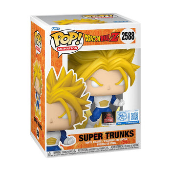 Super Trunks #2588 Dragon Ball Z Toy Temple Exclusive Funko Pop Box with Pre-Release sticker
