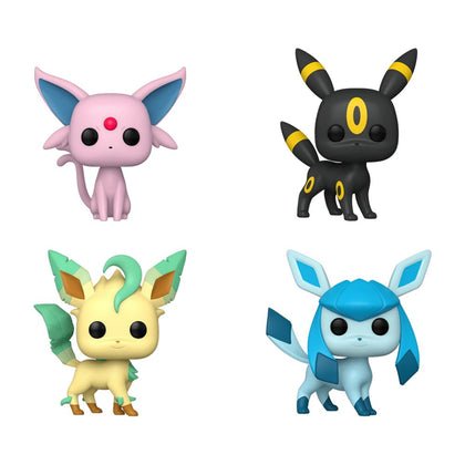 Espeon, Umbreon, Leafeon and Glaceon Funko Pop 4-Pack - Pokemon Eevee Elemental Evolutions
