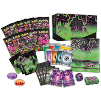 Shrouded Fable Pokemon Center ETB - full contents spread