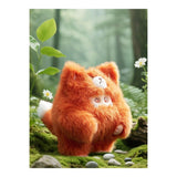 Giggle Monster Furry Forest orange monster plush