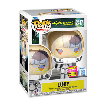 Lucy in Spacesuit Funko Pop Box with SDCC 2026 Summer Convention sticker