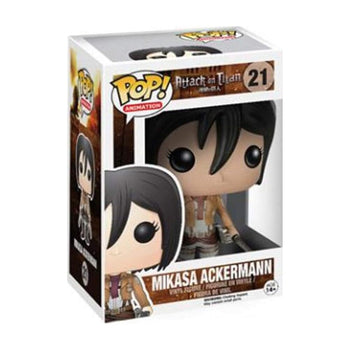 Mikasa Ackerman (#21) with PopShield Armor Funko Pop Box