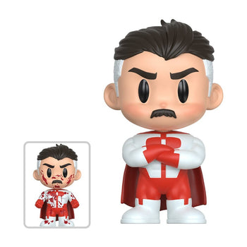 Omni-Man Thrilljoy Pix vinyl figure with bloody chase variant inset