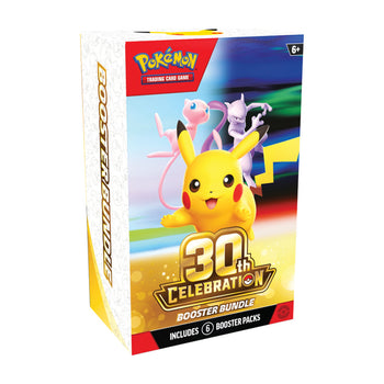 Pokémon TCG 30th Celebration Booster Bundle with 6 booster packs, factory sealed