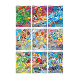 All 9 First Partner Series 3 promo cards - Hoenn, Kalos, and Paldea starter trios forming connected panoramic scenes