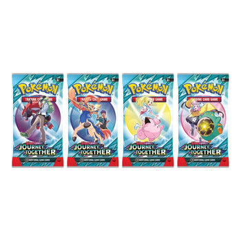 Pokémon TCG Journey Together Booster Bundle - four booster pack artworks