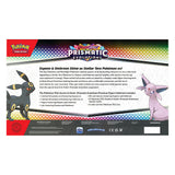 Prismatic Evolutions Premium Figure Collection - box back with full contents list