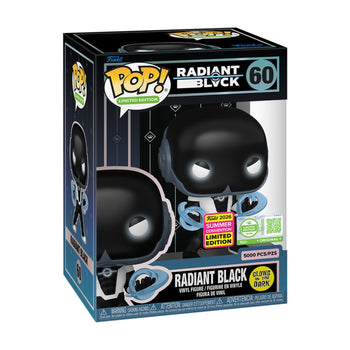 Radiant Black Glow Funko Pop Box in hard protector with SDCC 2026 Summer Convention Limited Edition sticker