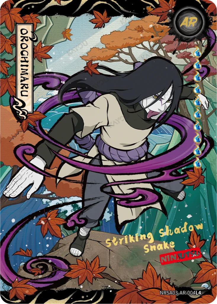 Kayou Naruto Amber Rare card serialized to 777 — Orochimaru ukiyo-e maple art