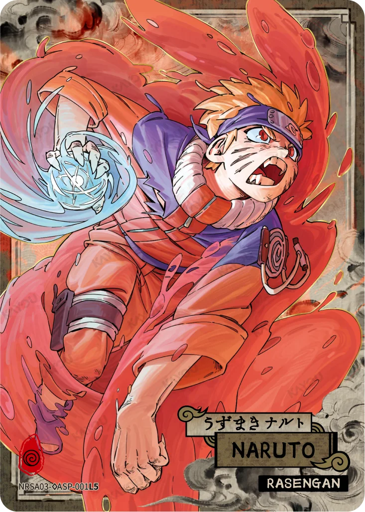 Kayou Naruto Parallel Amber Special card serialized to 9 — Naruto Rasengan with Nine-Tails chakra